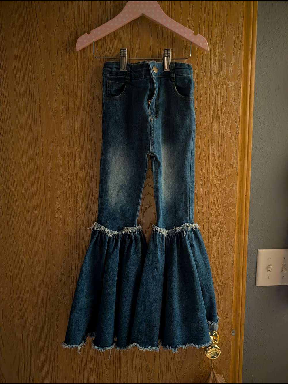 Kids Dark Blue Bell Bottom Jeans